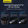 Baseus Enjoyment Pro Cargador de Coche 60W con Cable USB-C Retráctil Negro