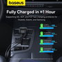 Baseus Enjoyment Pro Cargador de Coche 60W con Cable USB-C Retráctil Negro