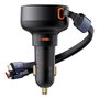 Baseus Enjoyment Pro Cargador de Coche 60W con Cable USB-C Retráctil Negro