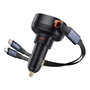 Baseus Enjoyment Pro Cargador de Coche 60W con Cable USB-C Retráctil Negro