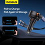 Baseus Enjoyment Pro Cargador de Coche 60W con Cable USB-C Retráctil Negro
