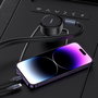 Baseus Enjoyment Pro Cargador de Coche 60W con Cable USB-C Retráctil Negro