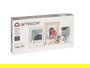 Giftdecor Portafotos Triple Happy 40 cm x 21 cm x 6 cm MDF Blanco Marron (Set de 6)
