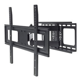 MANHATTAN Soporte de Pared Articulado 94-177 para TV 37-70 Pulgadas, Inclinación y Giro 180°, Compatible VESA 200x200 a 600x400, Hasta 50 kg, para Flachbildschirme y TVs Curvas