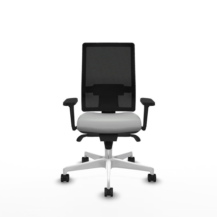 PIQUERAS Y CRESPO Silla de oficina Horna con mecanismo Sincro, Gris claro y Negro