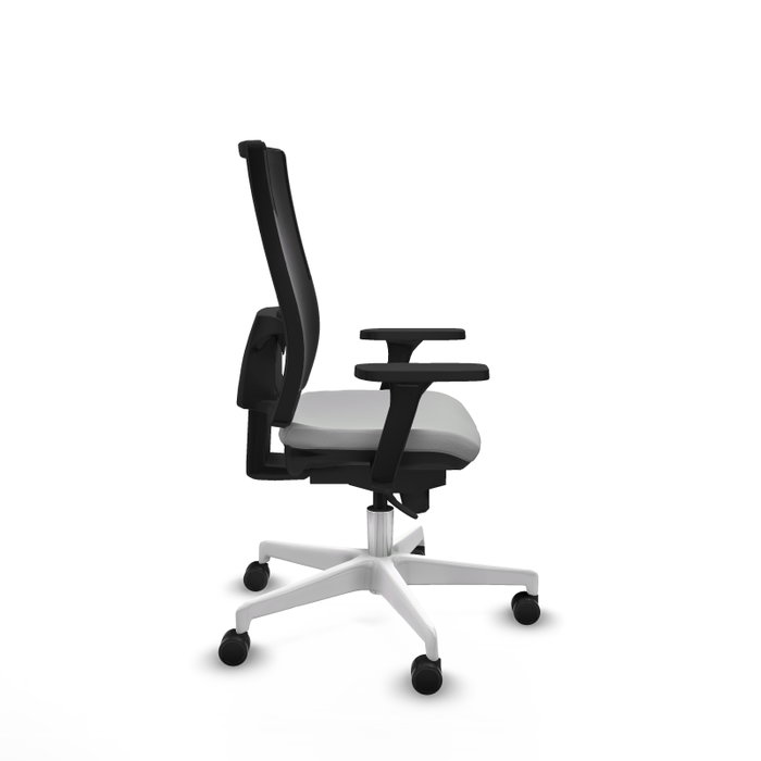 PIQUERAS Y CRESPO Silla de oficina Horna con mecanismo Sincro, Gris claro y Negro