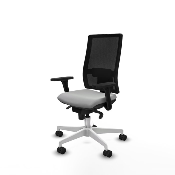 PIQUERAS Y CRESPO Silla de oficina Horna con mecanismo Sincro, Gris claro y Negro