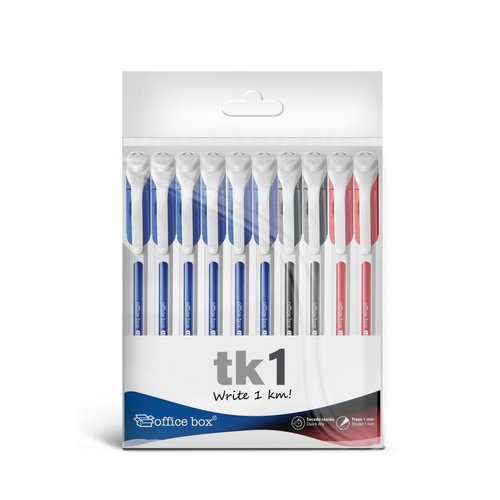 Boligrafo Office Box Tk1 1Mm Surtido Bolsa De 10 (6 Azules, 2 Negros Y 2 Rojos) (Set de 10) Boligrafo Office Box Tk1 1Mm Surtido Bolsa De 10 (6 Azules, 2 Negros Y 2 Rojos) (Set de 10)