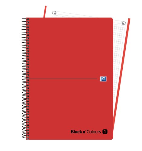 OXFORD Bloc Black N´Colors EU.Book 1 A4+ Cuadriculado 5x5 Rojo/Negro (Set de 25) OXFORD Bloc Black N´Colors EU.Book 1 A4+ Cuadriculado 5x5 Rojo/Negro (Set de 25)