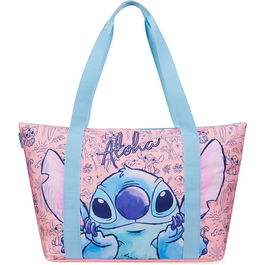 DISNEY Bolsa de playa Aloha Stitch de Nylon 43x33x15cm