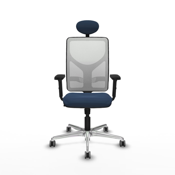 PIQUERAS Y CRESPO Silla de oficina Motilla con mecanismo Sincro, Azul marino y Blanco PIQUERAS Y CRESPO Silla de oficina Motilla con mecanismo Sincro, Azul marino y Blanco