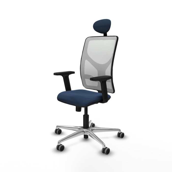 PIQUERAS Y CRESPO Silla de oficina Motilla con mecanismo Sincro, Azul marino y Blanco PIQUERAS Y CRESPO Silla de oficina Motilla con mecanismo Sincro, Azul marino y Blanco
