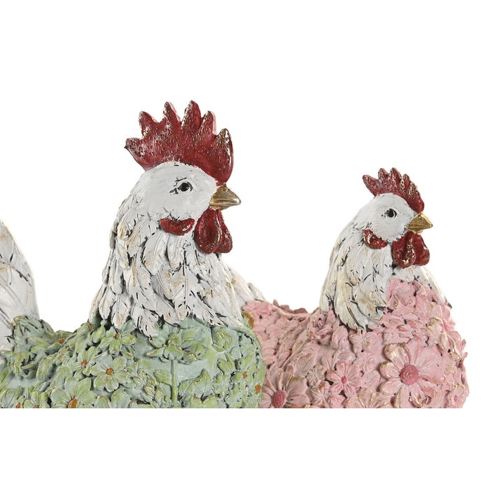 DKD Home Decor Figura de Resina Surtido de 2 Piezas Rosa y Verde DKD Home Decor Figura de Resina Surtido de 2 Piezas Rosa y Verde