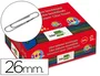 Liderpapel Clips nº1,5 Labiados 26 mm Caja 100 Unidades Calidad Extra Zinc Punta Redonda