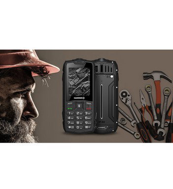 Hammer Rock Teléfono Móvil Rugerizado 2.4 Pulgadas IP68 Resistente a Caídas y Agua con Doble SIM