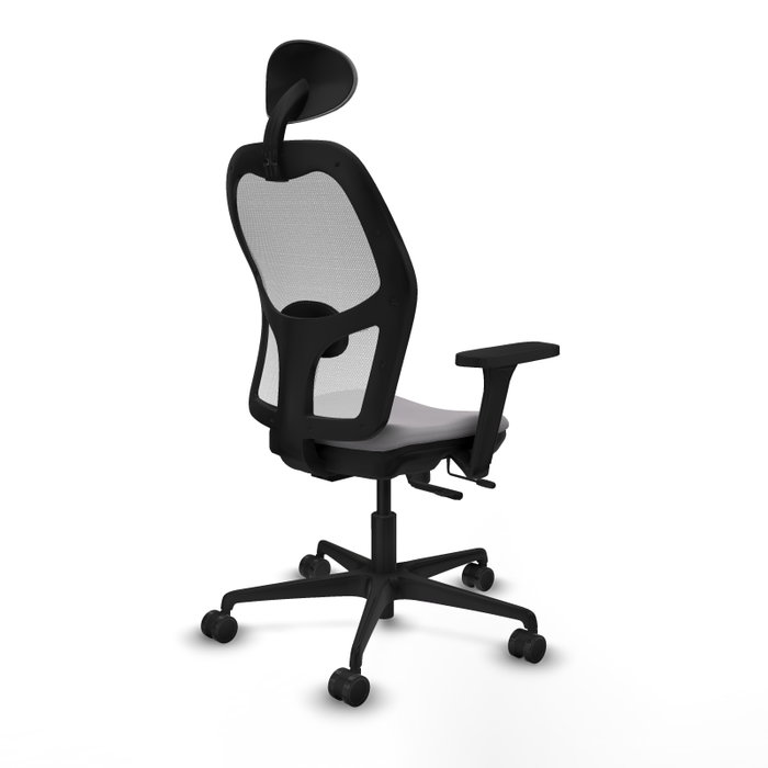 PIQUERAS Y CRESPO Silla de oficina Jorquera con mecanismo Sincro/Traslack, Gris y Blanco