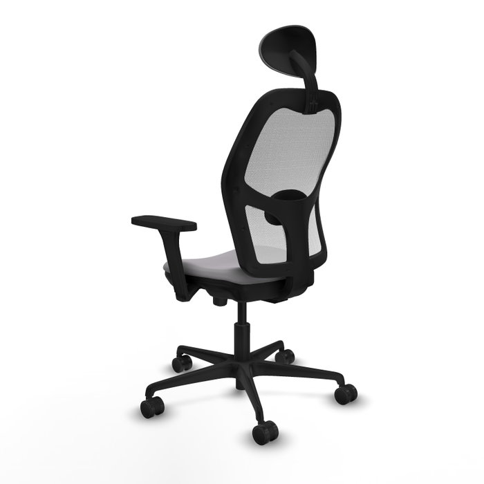 PIQUERAS Y CRESPO Silla de oficina Jorquera con mecanismo Sincro/Traslack, Gris y Blanco