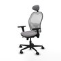 PIQUERAS Y CRESPO Silla de oficina Jorquera con mecanismo Sincro/Traslack, Gris y Blanco