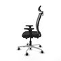 PIQUERAS Y CRESPO Silla de oficina Haches con mecanismo Sincro/Traslack, Negro y Gris