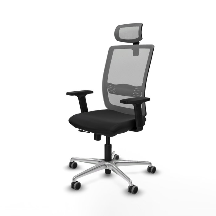 PIQUERAS Y CRESPO Silla de oficina Haches con mecanismo Sincro/Traslack, Negro y Gris PIQUERAS Y CRESPO Silla de oficina Haches con mecanismo Sincro/Traslack, Negro y Gris