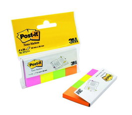 Taco Notas Post-It 670/4 20X38 Mininotas Neon 4 Cols. (Set de 12)