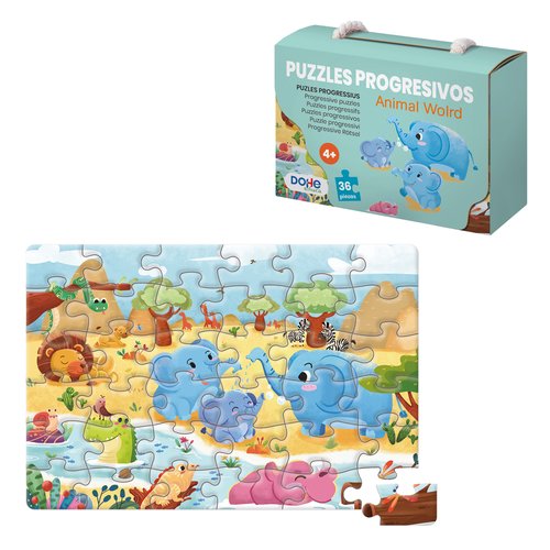 Puzle Dohe Educa Progresivo 36 Piezas Animal World (4-6 Años) Puzle Dohe Educa Progresivo 36 Piezas Animal World (4-6 Años)