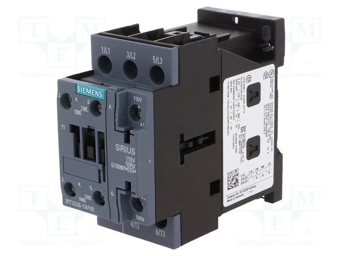 SIEMENS 3RT2028-1AF00 Contactor 3-polar 110V AC SIEMENS 3RT2028-1AF00 Contactor 3-polar 110V AC