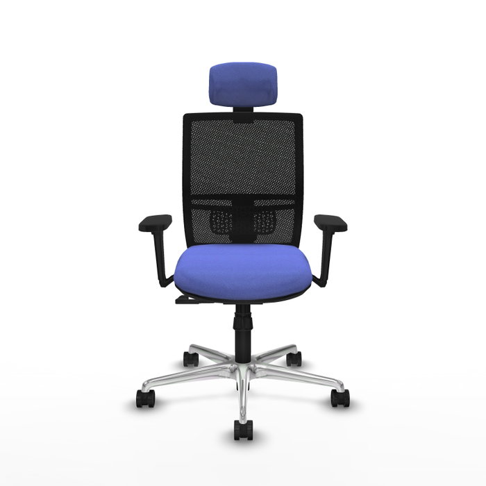 PIQUERAS Y CRESPO Silla de oficina Yunquera con mecanismo Sincro, Azul claro y Negro PIQUERAS Y CRESPO Silla de oficina Yunquera con mecanismo Sincro, Azul claro y Negro