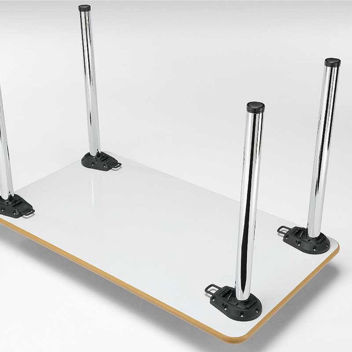 MANART Pata Plegable A710 Ø50 Cromada H710 Regulable Hierro