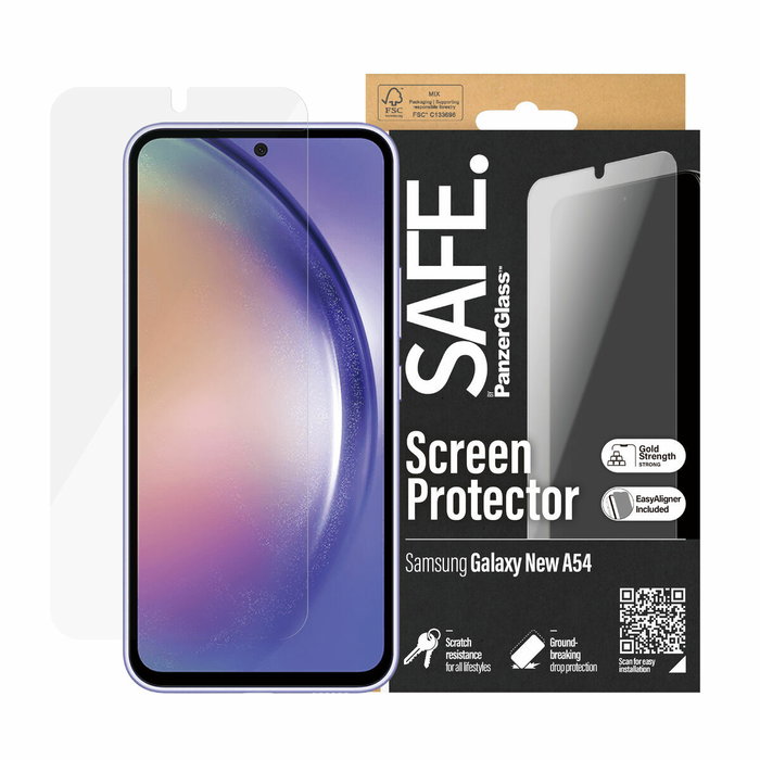 PanzerGlass SAFE. Protector de Pantalla Samsung Galaxy A55 5G Ultra-Wide Fit PanzerGlass SAFE. Protector de Pantalla Samsung Galaxy A55 5G Ultra-Wide Fit