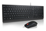 Lenovo ES 172 Combo Teclado y Mouse Wired USB Español con Tecla Copilot, Teclado Numérico y Diseño Anti-derrames - Negro