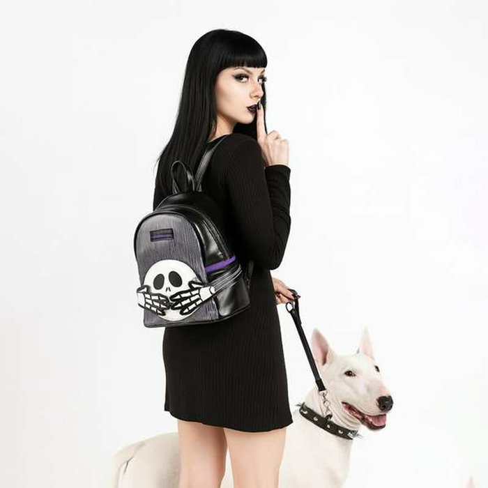 Cerdá Mochila Casual Pesadilla Antes de Navidad Disney en Polipiel Negra