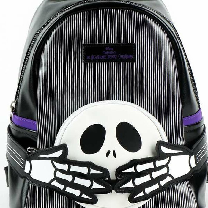 Cerdá Mochila Casual Pesadilla Antes de Navidad Disney en Polipiel Negra