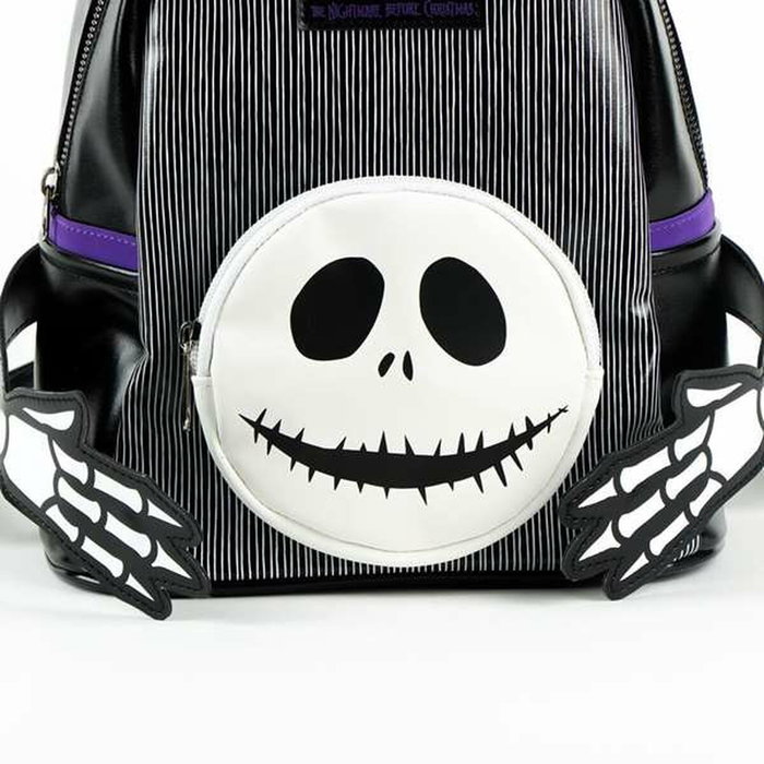 Cerdá Mochila Casual Pesadilla Antes de Navidad Disney en Polipiel Negra