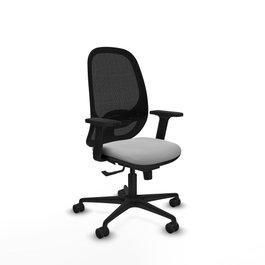 PIQUERAS Y CRESPO Silla de oficina Cilanco con mecanismo Sincro Gris claro y Negro