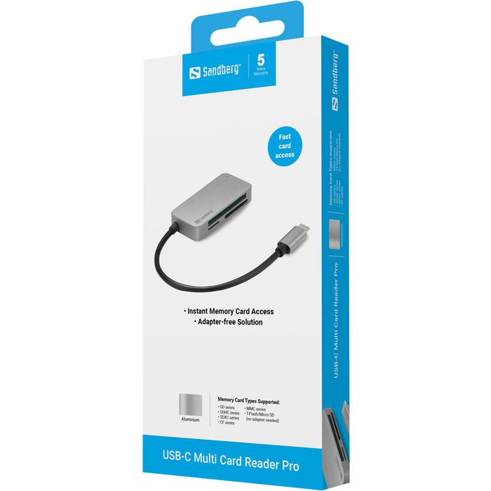 SANDBERG USB-C Multi Card Reader Pro