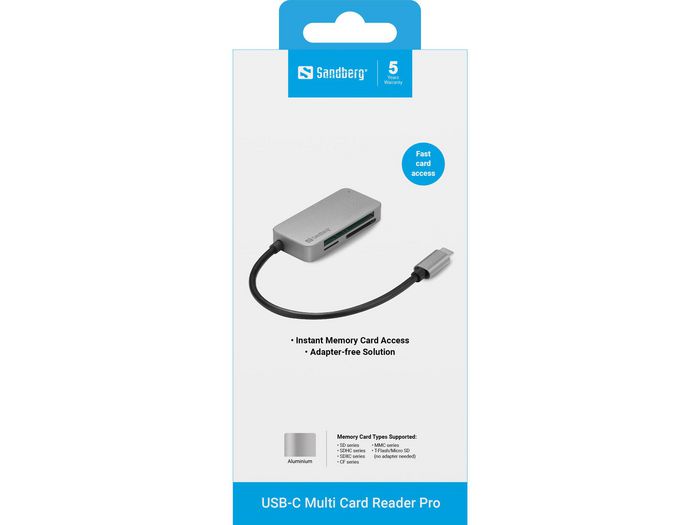 SANDBERG USB-C Multi Card Reader Pro