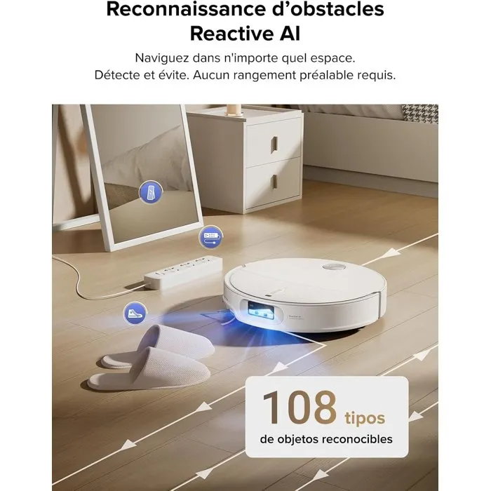 Roborock Qrevo CurvX Robot Aspirador y Fregona con Navegación LiDAR RetractSense, 22000 Pa, Blanco - AABLB97875 Roborock Qrevo CurvX Robot Aspirador y Fregona con Navegación LiDAR RetractSense, 22000 Pa, Blanco - AABLB97875