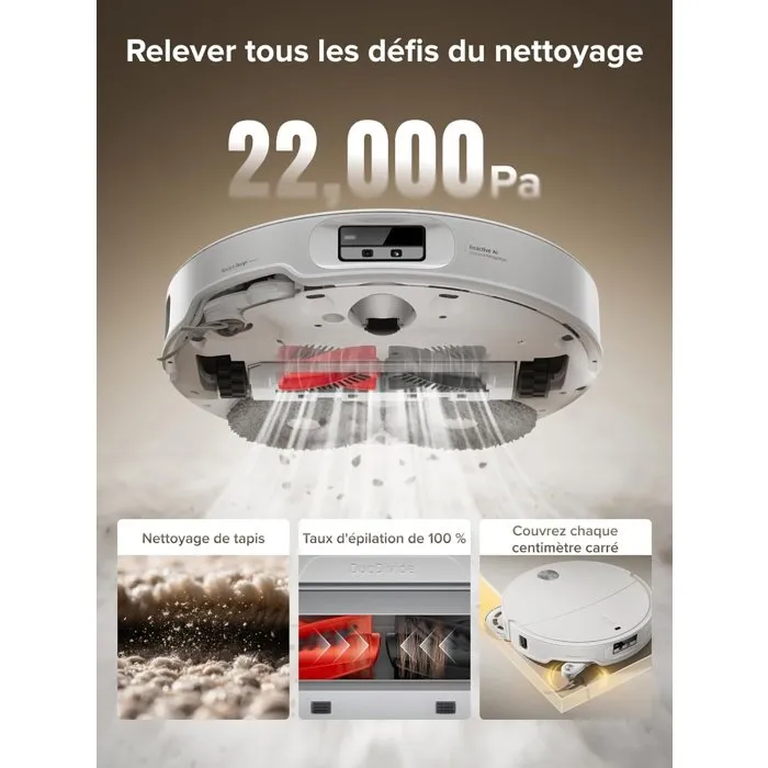 Roborock Qrevo CurvX Robot Aspirador y Fregona con Navegación LiDAR RetractSense, 22000 Pa, Blanco - AABLB97875 Roborock Qrevo CurvX Robot Aspirador y Fregona con Navegación LiDAR RetractSense, 22000 Pa, Blanco - AABLB97875