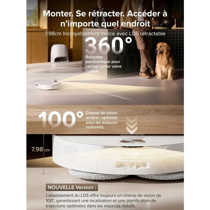 Roborock Qrevo CurvX Robot Aspirador y Fregona con Navegación LiDAR RetractSense, 22000 Pa, Blanco - AABLB97875 Roborock Qrevo CurvX Robot Aspirador y Fregona con Navegación LiDAR RetractSense, 22000 Pa, Blanco - AABLB97875