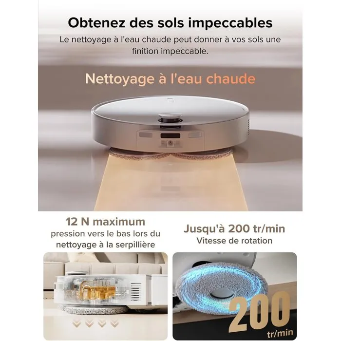 Roborock Qrevo CurvX Robot Aspirador y Fregona con Navegación LiDAR RetractSense, 22000 Pa, Blanco - AABLB97875 Roborock Qrevo CurvX Robot Aspirador y Fregona con Navegación LiDAR RetractSense, 22000 Pa, Blanco - AABLB97875