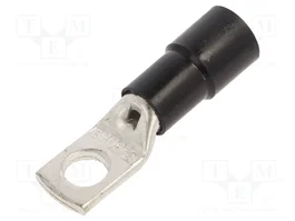 BM GROUP Punta de anillo tubular aislada M8 8,4mm Negro 4AWG