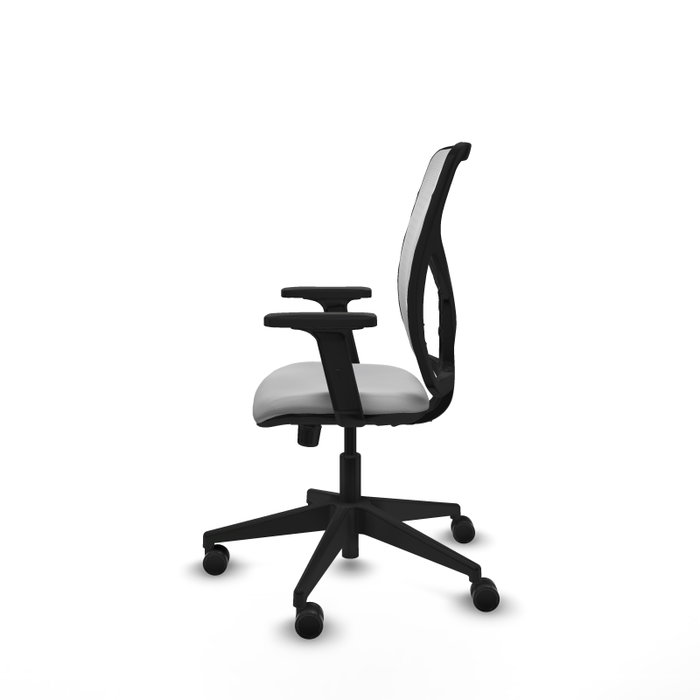 PIQUERAS Y CRESPO Silla de oficina Motilla con mecanismo Sincro, Gris claro y Blanco