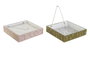 DKD Home Decor Set de 4 Servilleteros MDF y Metal Spices 2023
