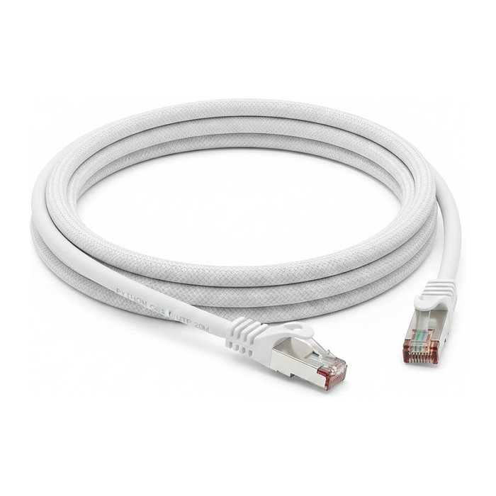 PYTHON Series Python 8063PY-200W Cable de red Cat.6 con trenzado de nailon blanco 20m PYTHON Series Python 8063PY-200W Cable de red Cat.6 con trenzado de nailon blanco 20m