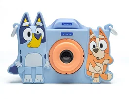 Lexibook Cámara Digital Infantil Bluey y Bingo con Protector Pantalla LCD 2.4'', Memoria 32 GB, Recargable USB-C, Cámara de Fotos para Niños