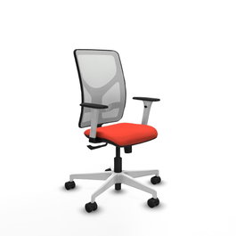 PIQUERAS Y CRESPO Silla de oficina Motilla Naranja y Blanco