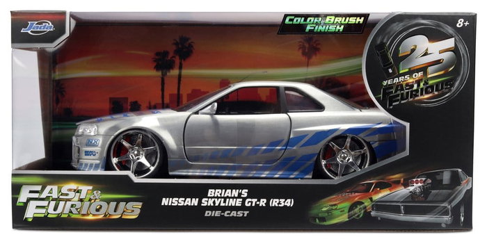 Jada Toys Nissan Skyline GT-R 2002 Fast & Furious Aniversario 1:24