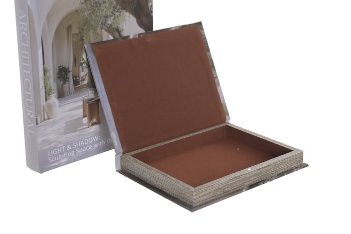 DKD Home Decor Set de 2 Cajas para Libros Arquitectur Beige DKD Home Decor Set de 2 Cajas para Libros Arquitectur Beige