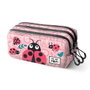 Oh My Pop Estuche Portatodo FAN 2.2 Ladybug Oh My Pop Rosa Escolar 3 Compartimentos Ripstop 2.50L 23x11cm